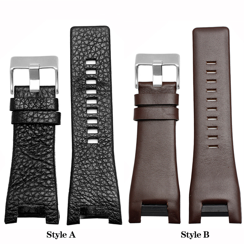 Diesel Watches Smartwatch - 23mm 블랙 고무 시계 밴드 스트랩