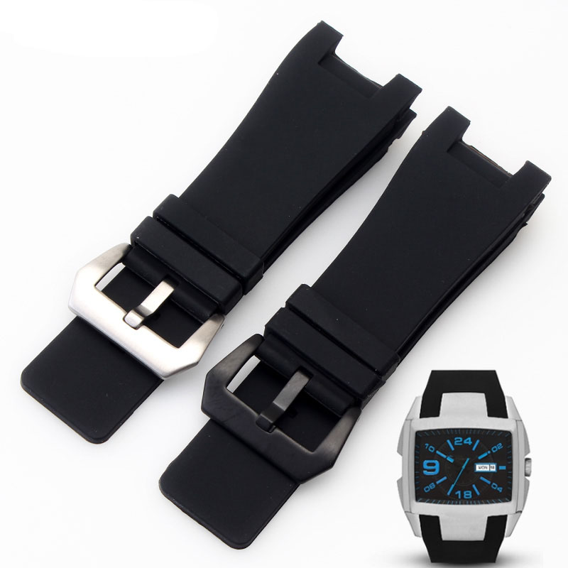 Diesel Watches Smartwatch - 32x18mm 실리콘 고무 시계 스트랩 디젤
