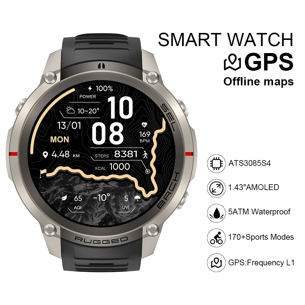 Smartwatch Watches For Men - 2026 DM59 스마트워치 오프라인 지도 내장