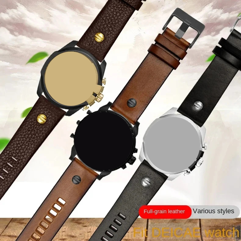 정품 가죽 시계 스트랩 남성용 대형 다이얼 레트로 리벳 - Diesel Watches Smartwatch 리뷰 및 가격