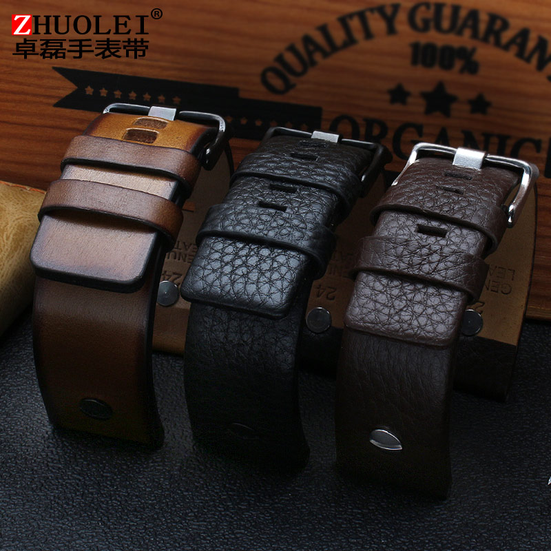 정품 가죽 시계 스트랩 남성용 대형 다이얼 레트로 리벳 - Diesel Watches Smartwatch 리뷰 및 가격