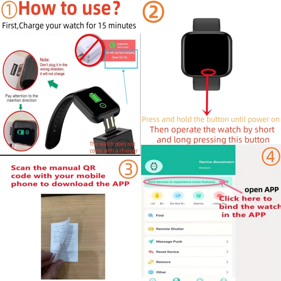 스마트 워치 남녀공용 스포츠 모드 음악 제어 칼로리 거 - Watch Smartwatch Android 리뷰 및 가격
