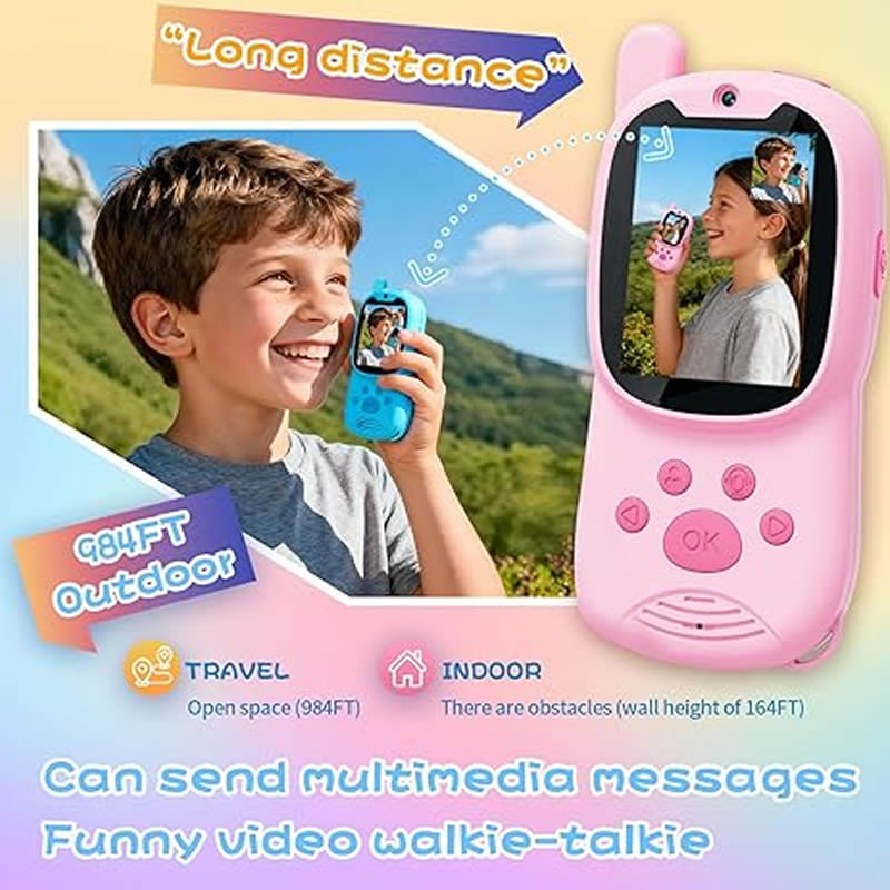 워키토키 귀여운 2팩 충전식 어린이용 비디오 2인치 고 - Smartwatch Watches For Boys 리뷰 및 가격