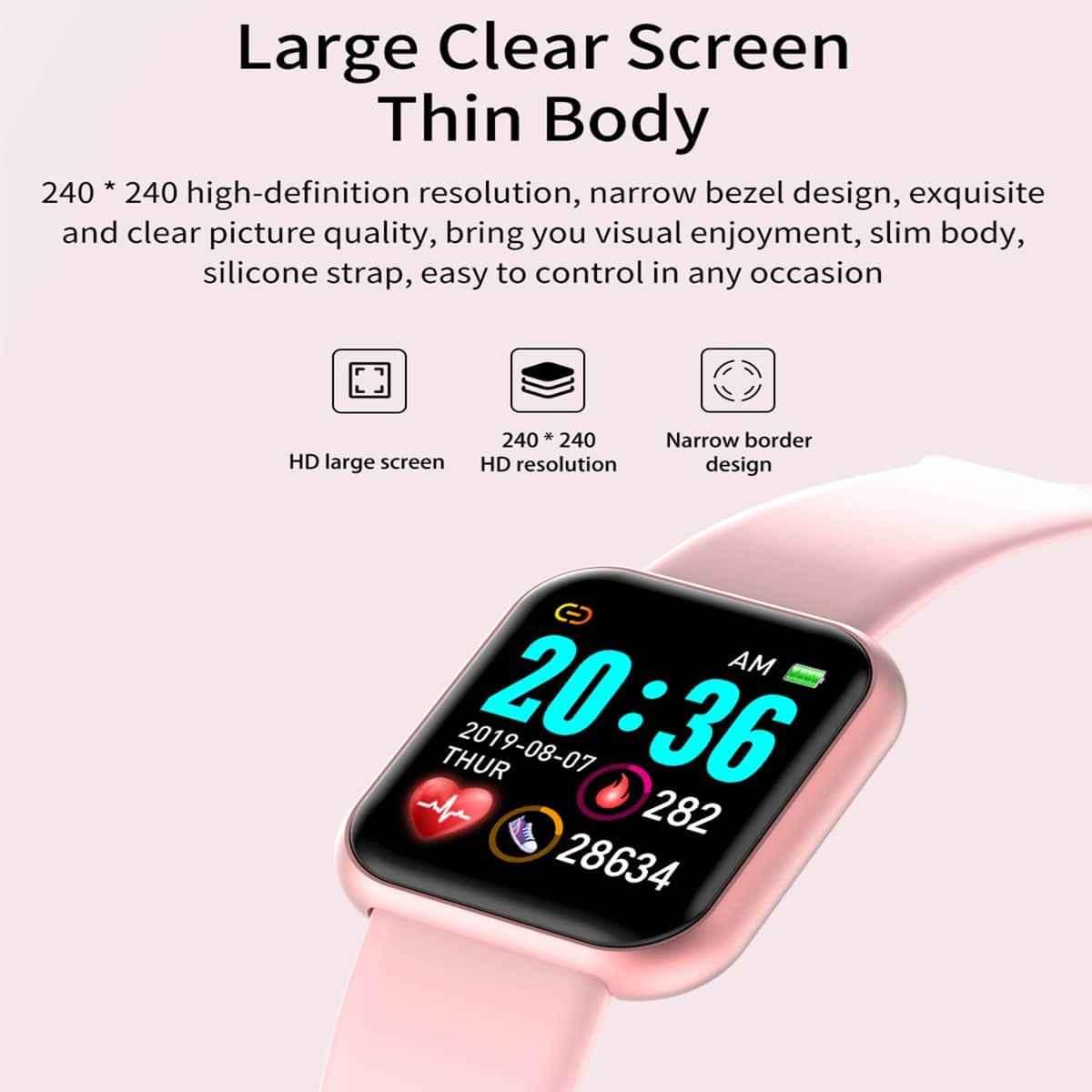 스마트 워치 메시지 알림 음악 제어 칼로리 거리 피트니 - Smartwatch Watches For Men 리뷰 및 가격