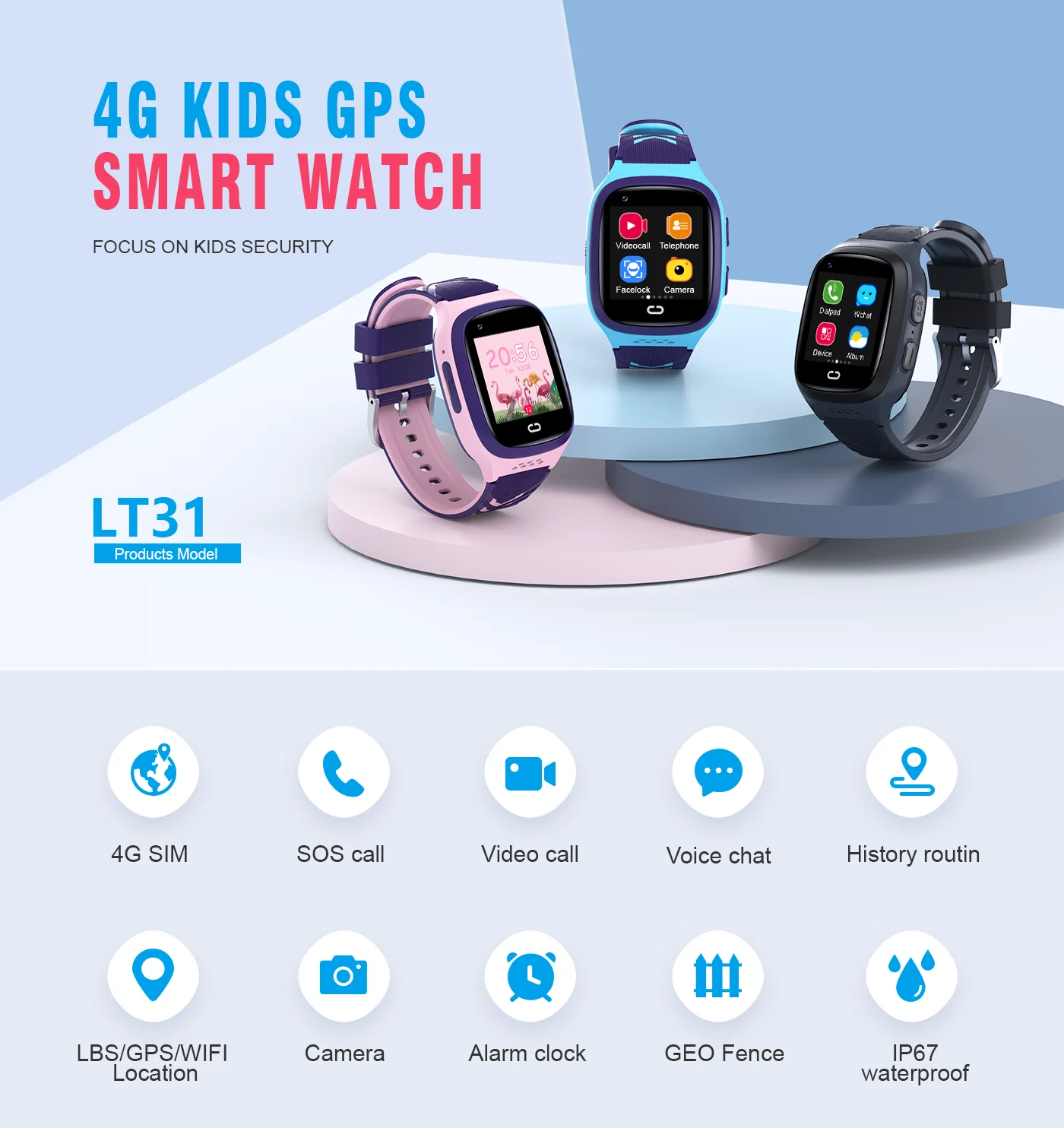 4G 키즈 스마트워치 SOS 방수 WiFi GPS 영상 - Smartwatch Watches For Boys 리뷰 및 가격