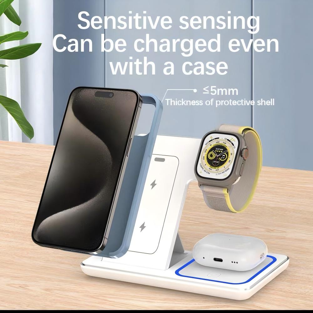 무선 충전기 홀더 스탠드 3 in 1 접이식 고속 충전 - Smartwatch Apple Watch 리뷰 및 가격