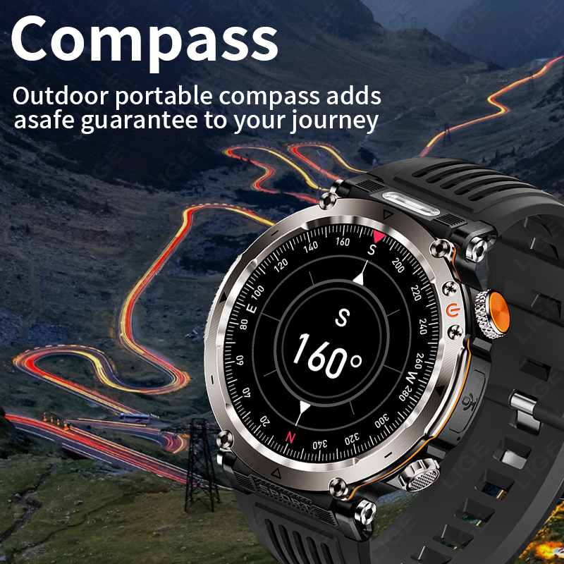 새로운 군용 야외 스마트워치 남성용 심박수 모니터 시계 - Smartwatch Watches For Men 리뷰 및 가격