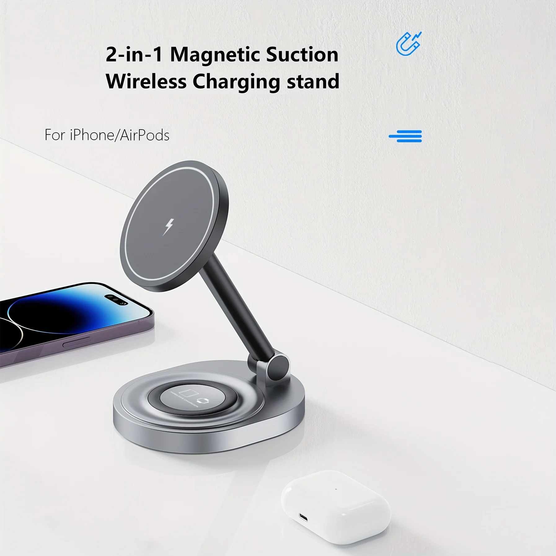 2 In 1 자기 무선 충전기 스탠드 패드 iPhone - Smartwatch Apple Watch 리뷰 및 가격
