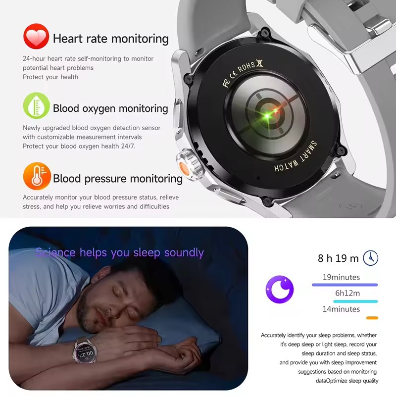 GUHUAVMI NFC 스마트 시계 남성용 AMOLED - Smartwatch Watches Brands For Men 리뷰 및 가격