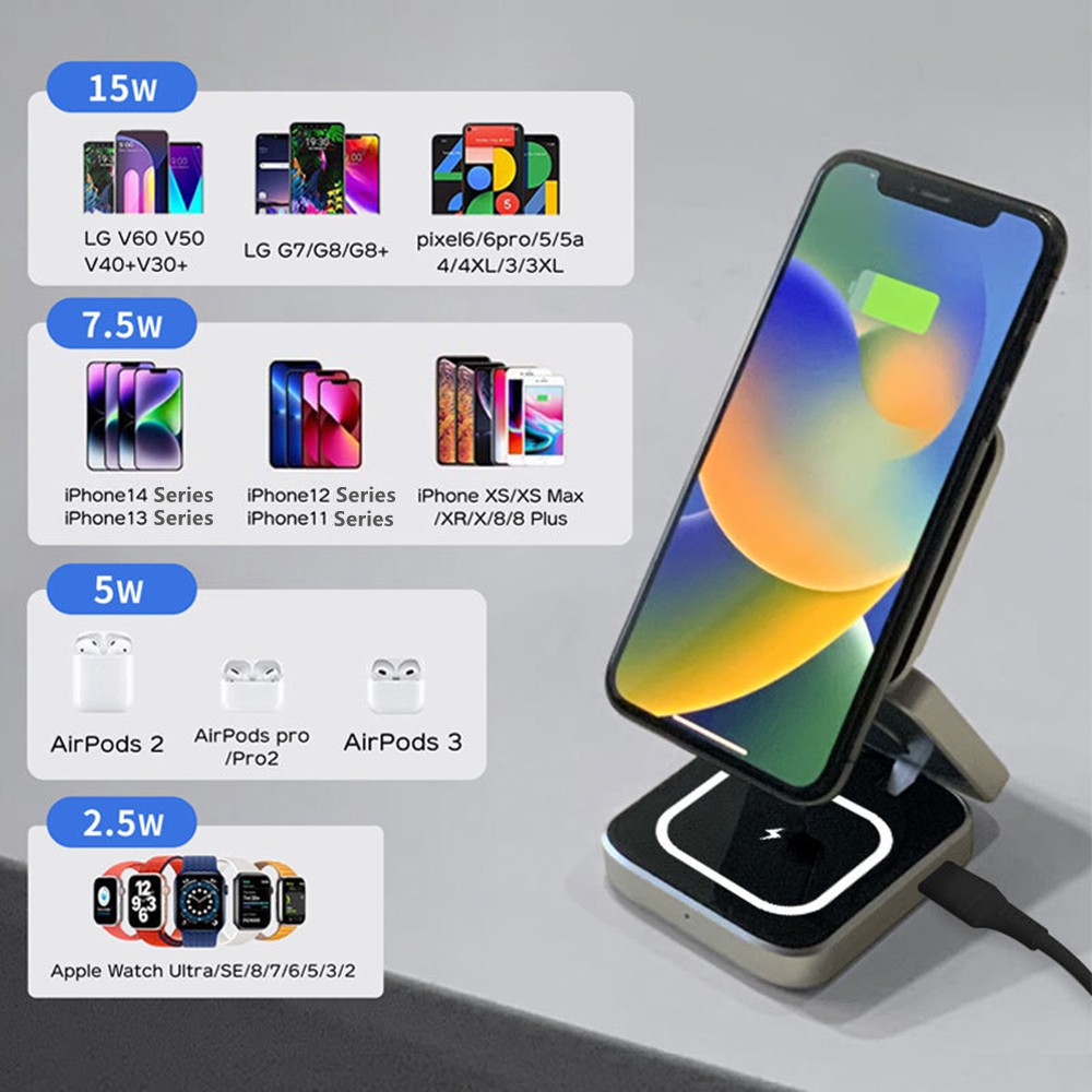 접이식 자기 무선 충전기 Samsung S25 S24  - Smartwatch Apple Watch 리뷰 및 가격