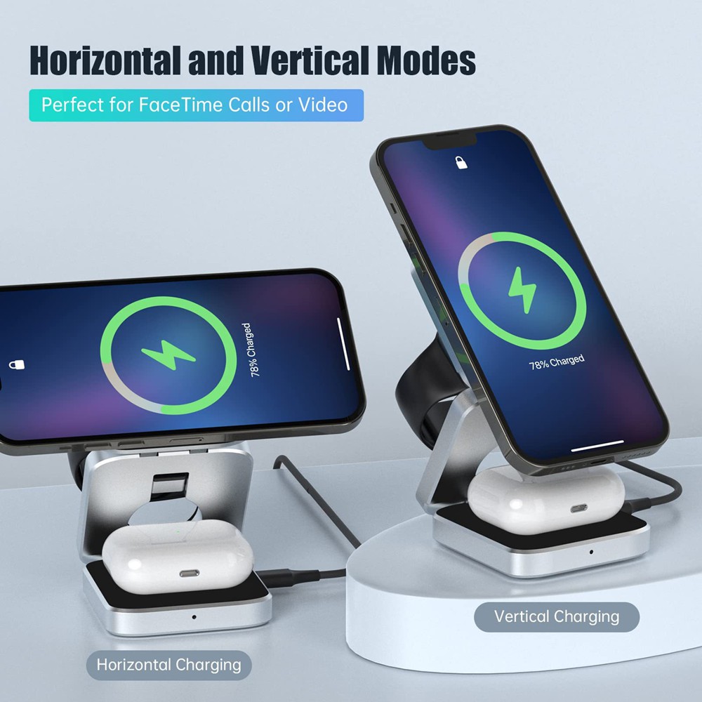 접이식 자기 무선 충전기 Samsung S25 S24  - Smartwatch Apple Watch 리뷰 및 가격