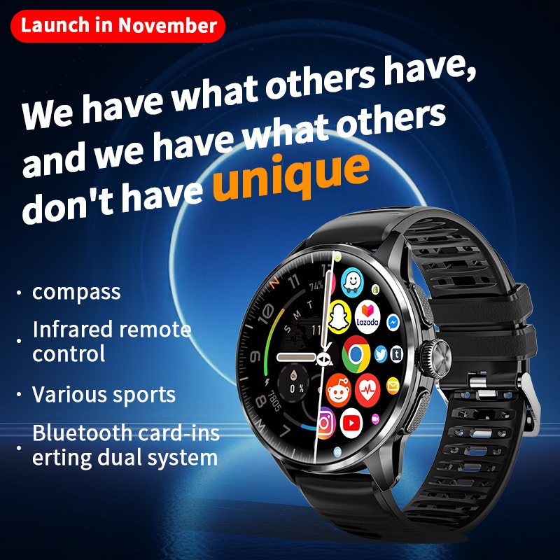 H100 스마트워치 1.8인치 AMOLED 대형 화면  - Smartwatch Watch Whatsapp 리뷰 및 가격